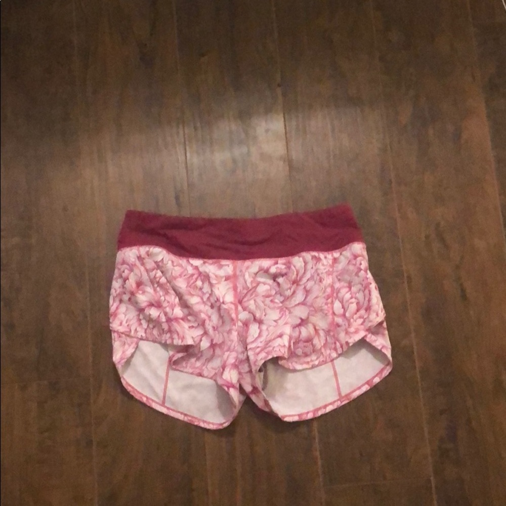 lululemon athletica Pink Floral Running Shorts